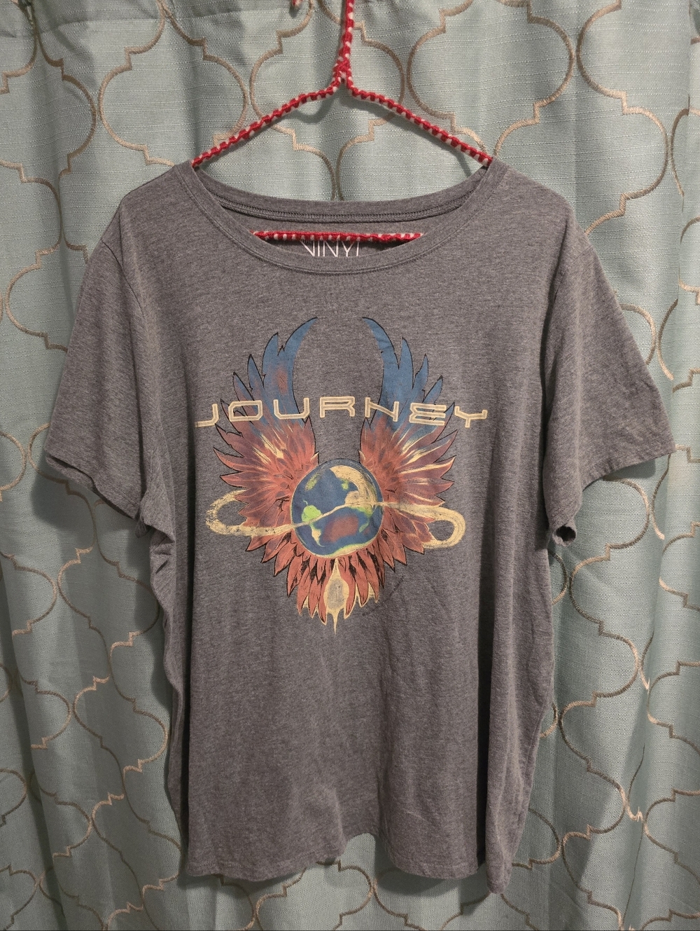 Journey The Vinyl Icons Women's 3 XL Light Gray Cuff Sleeves Wings